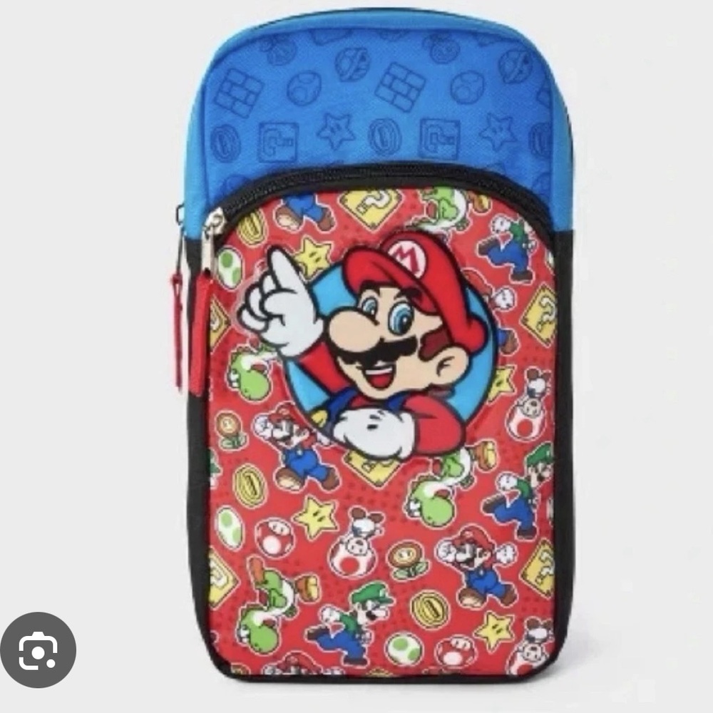 •NINTENDO• Super Mario Gaming Sling Bag/Pouch >> adjustable strap (Bioworld)